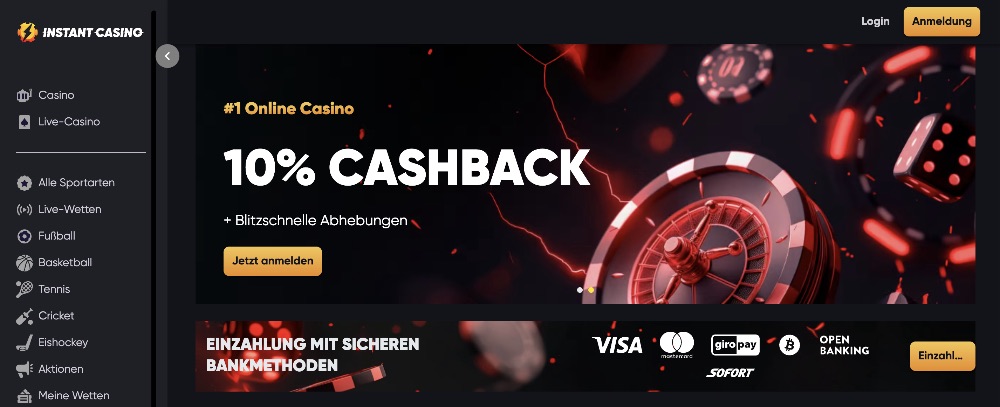 Instant Casino Bonus