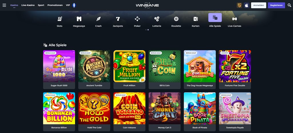 Winsane Casino Bonus