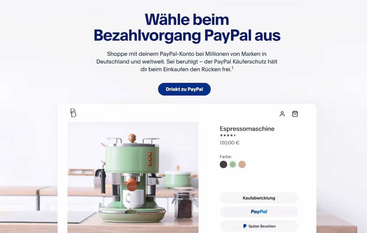 Bezahlvorgang mit PayPal