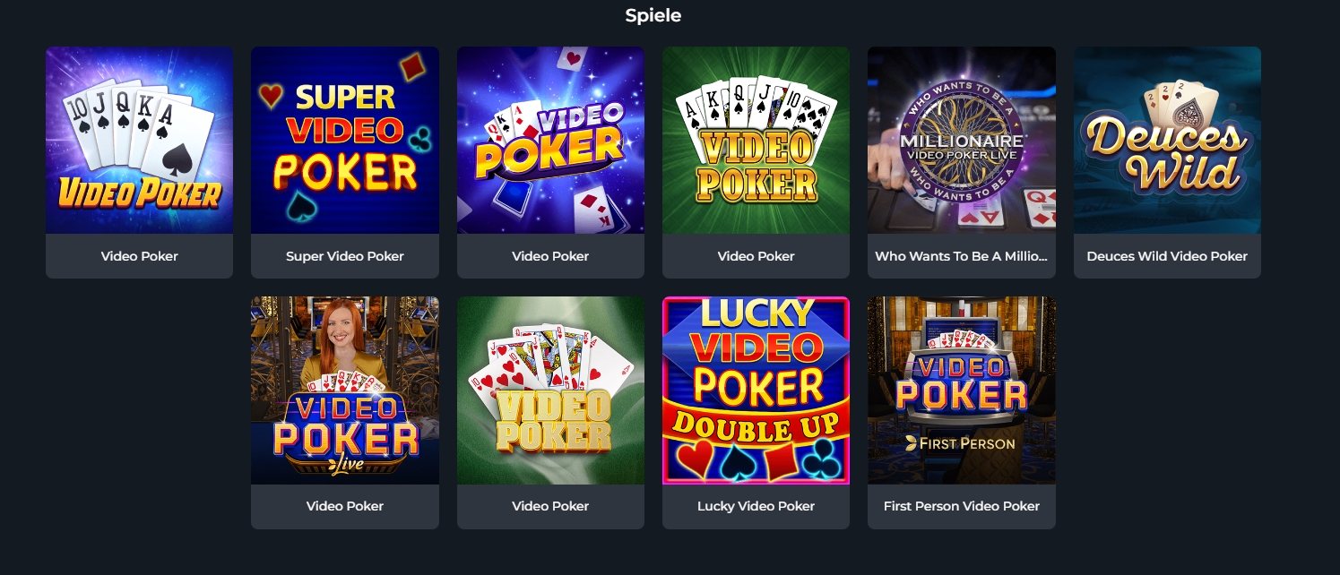 Video Poker verbindet